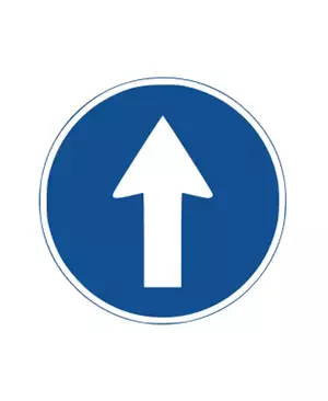 señal sentido obligatorio alquiler