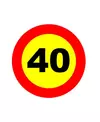 alquiler señal velocidad maxima 40 km/h