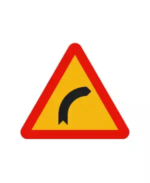 Alquiler Señal obra triangular curva peligrosa dcha. 70 cm . TP-13a Gomez Oviedo