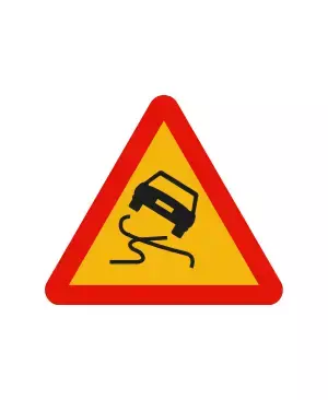 Alquiler Señal obra triangular pavimento deslizante 70 cm. TP-19 Gomez Oviedo