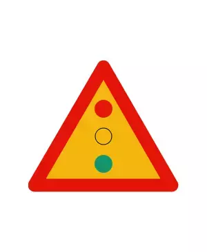 Alquiler Señal obra triangular semáforos 90 cm. TP-3 Gomez Oviedo