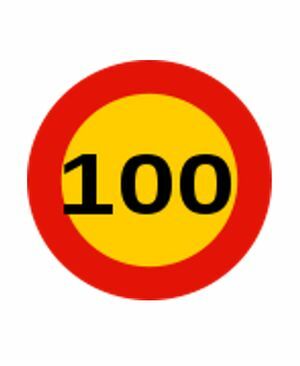 alquiler señal de obra velocidad maxima 100 km/h