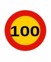 alquiler señal de obra velocidad maxima 100 km/h