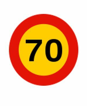 alquiler señal de obra velocidad maxima 70 km/h