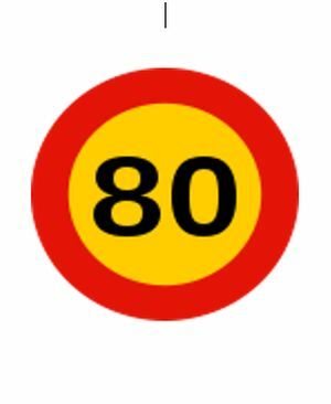 alquiler señal de obra velocidad maxima 80 km/h